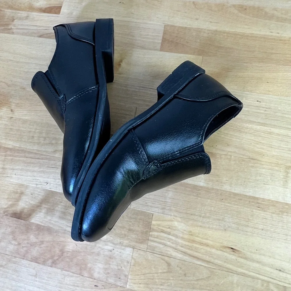 Sonoma Loafers Boys Size 1 Black Slip On Memory Foam Wedding Formal